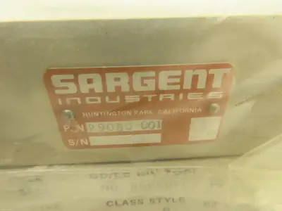 Sargent Industries 8005071 20080-1000 29080-001 Flushing Block Manifold Assembly
