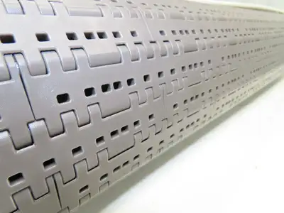Rexnord HP7706-33 MatTop Perforated Top Plastic Conveyor Chain 33"W 10' Length