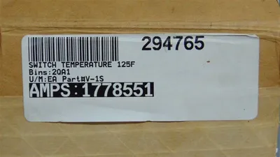 Burling Instruments Inc. V-1S Temperature Switch 8-1/2" 125-225°F New NIB