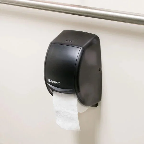 New | in-Stock San Jamar New San Jamar R3500TBK Duett Classic Toilet Tissue Dispenser - Black Janitorial Equipment Illinois US | Falcon Restaurant Supply #1375684