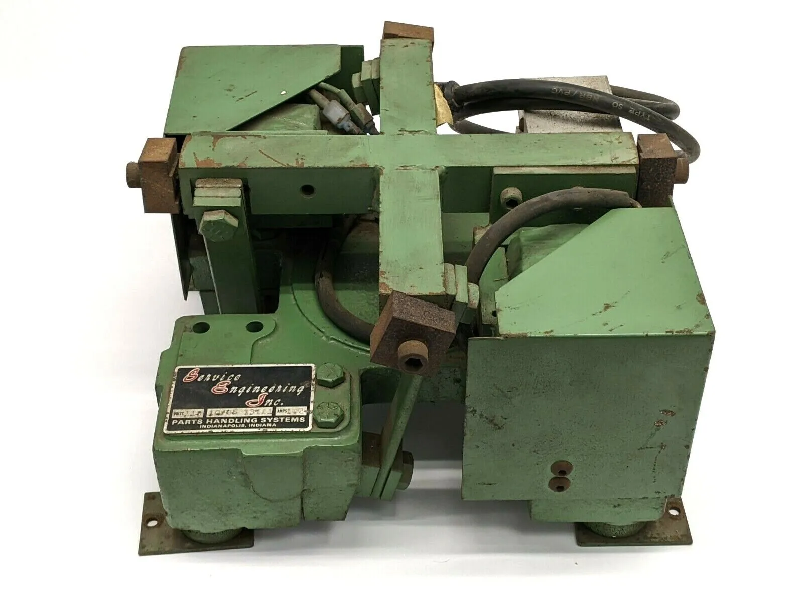 USED SERVICE ENGINEERING VIBRATORY BOWL FEEDER SYSTEM BASE 10/85