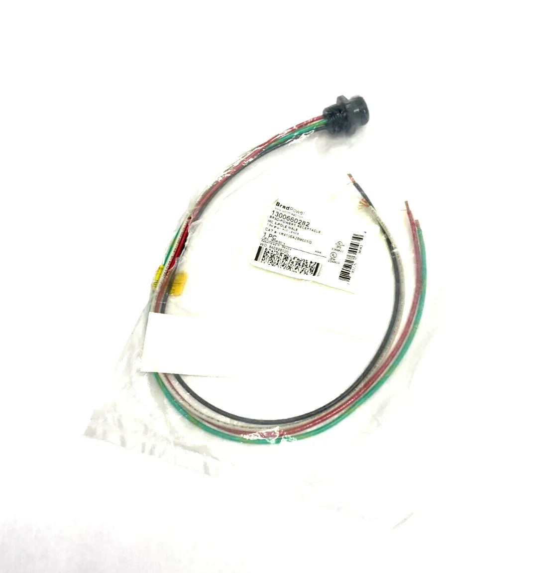 USED WOODHEAD, BRADPOWER CIRCULAR RECEPTACLE ASSEMBLY MC 4-POLE MALE