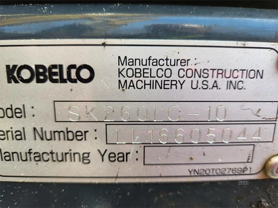 Used 2020 KOBELCO SK260 LC-10 Crawler Excavators | Abele Tractor #1342798