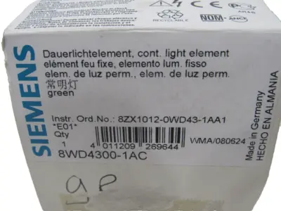 NEW SIEMENS 8WD4300-1AC STACK LIGHT 8WD43001AC