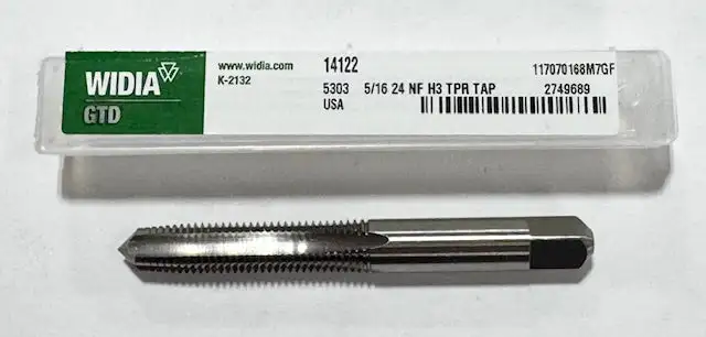 Widia 5/16"-24NF HSS Straight Flute Tap H3 4 Flute Taper Tap USA
