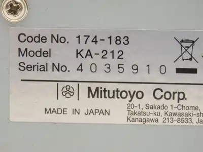Mitutoyo KA-212 Digital Counter 2-Axis Display for Profile Projector 174-183