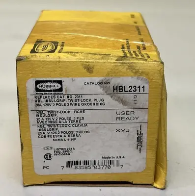 New | in-Stock HUBBELL HBL2311 Miscellaneous Equipment (Electrical & Power) Ohio US | Surplus Asset Holdings #1485611