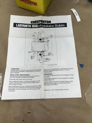 NEW OLD STOCK! CHESTERTON LABYRINTH 1.250 Inch SEAL Fast Shipping 🇺🇸+Warranty