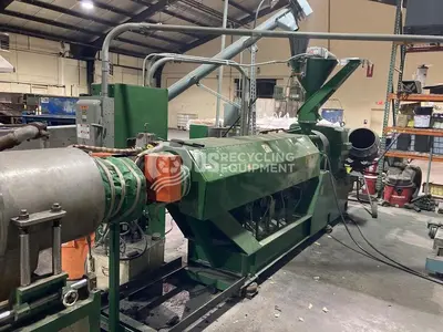 Used STERLING PLASTIC MACHINE CORP LD24-1 4.5 INCH EXTRUDER PELETIZING LINE Extruders Pennsylvania US | US Recycling Equipment #1262698