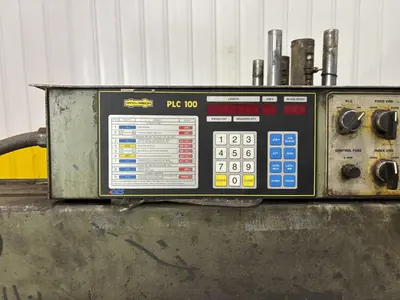 12" X 12" HYD-MECH MODEL #H-12A AUTOMATIC FEED HORIZONTAL SAW PLC-100 CONTROLS & NESTING: STOCK #23723
