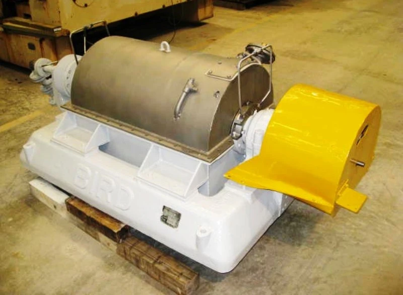 Bird 18 x 28 solid bowl decanter centrifuge, 316SS.