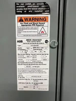 MCC Connect VFD MCC NF3-080X050/NF3-050X050, 600V, 3-Ph, 800A, 3-Section