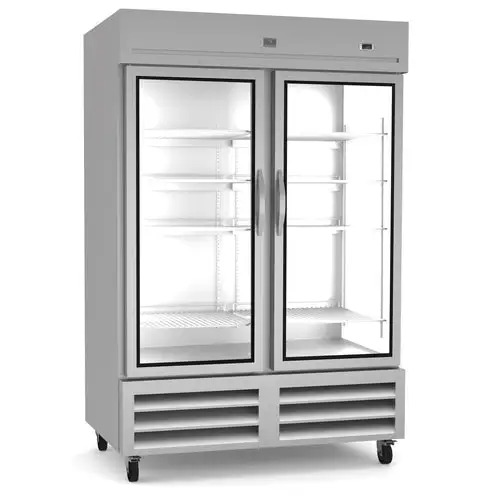 Kelvinator Commercial KCHRI54R2GDR (738281) 53 7/8" Two Section Reach In Refrigerator, (2) Left/Right Hinge Glass Doors, 115v
