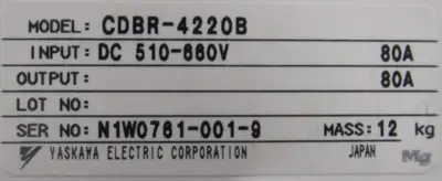 NEW YASKAWA ELECTRIC CDBR-4220B BRAKING UNIT CDBR4220B