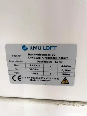 Used KMU Loft Destimat LE 40 Evaporator | 40 LPH (10.5 GPH) | 5.5 kW | Built 2018