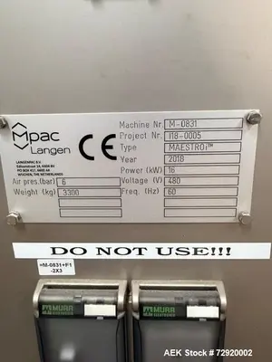 Used LANGEN MASTRO-I Cartoners Horizontal Load - Automatic Load Illinois US | Aaron Equipment #1292189