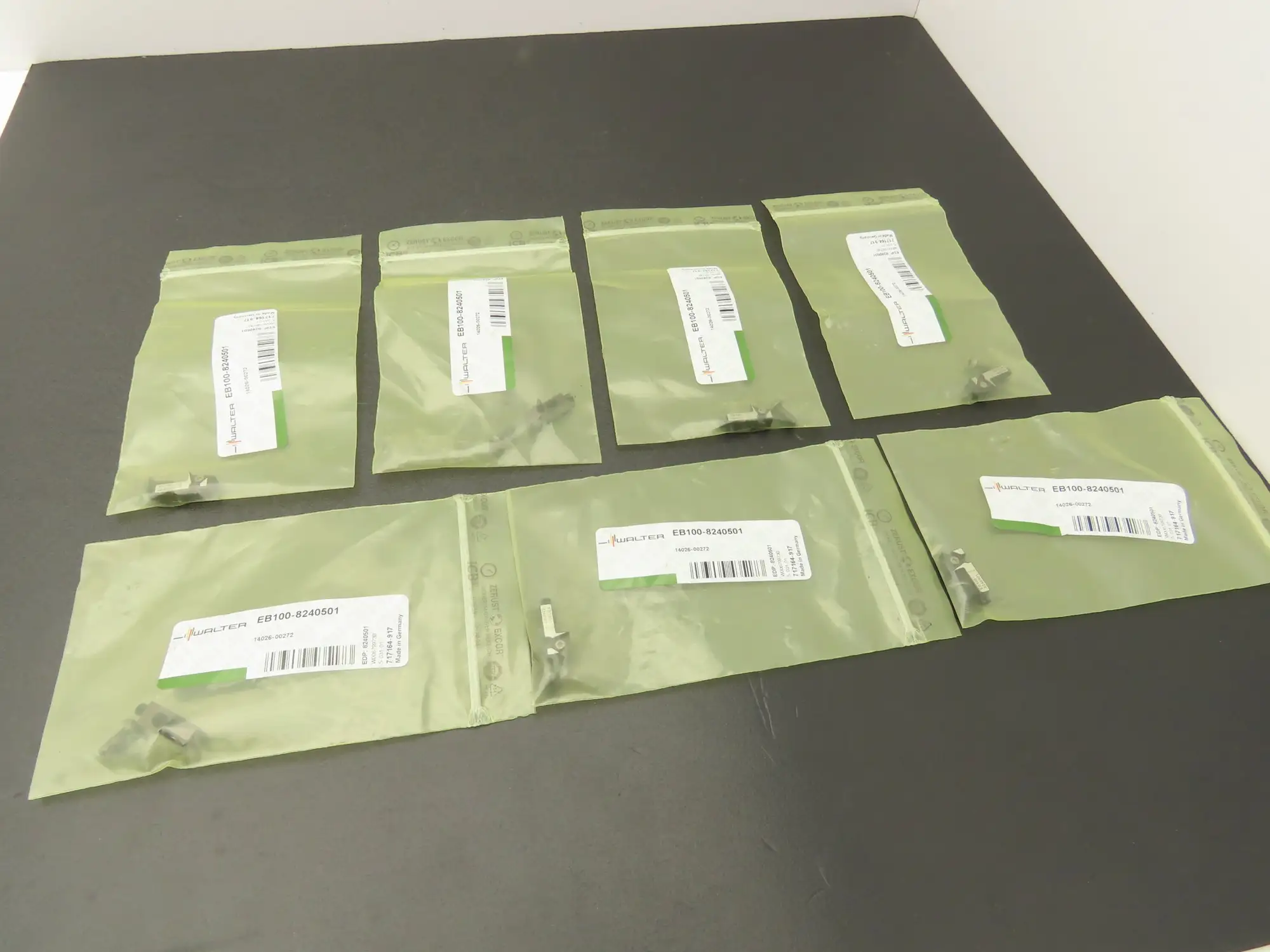 Walter EB100-8240501 Indexable Milling Cutter Carbide Insert Cartridge  Lot of 7