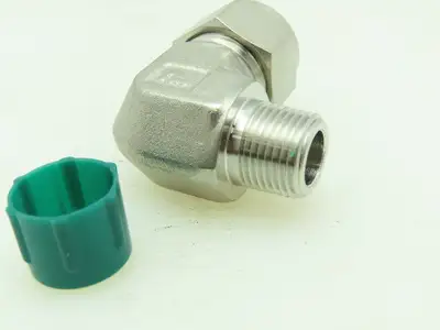 Parker Stainless 90° Male Elbow Compression Fitting  5/8" Tube 3/8" NPT Lot of 3