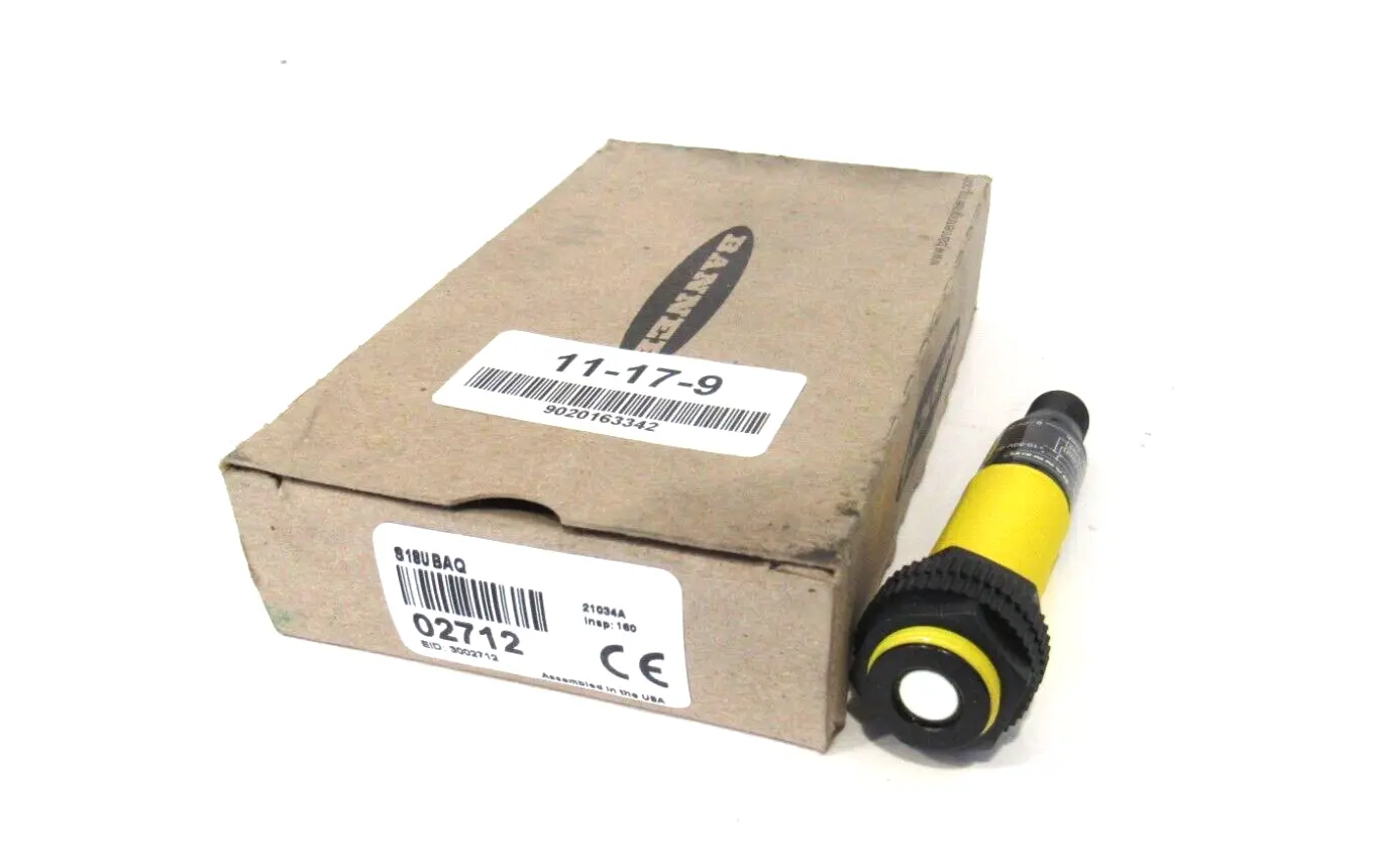 NEW BANNER ENGINEERING S18UBAQ PROXIMITY SENSOR 02712