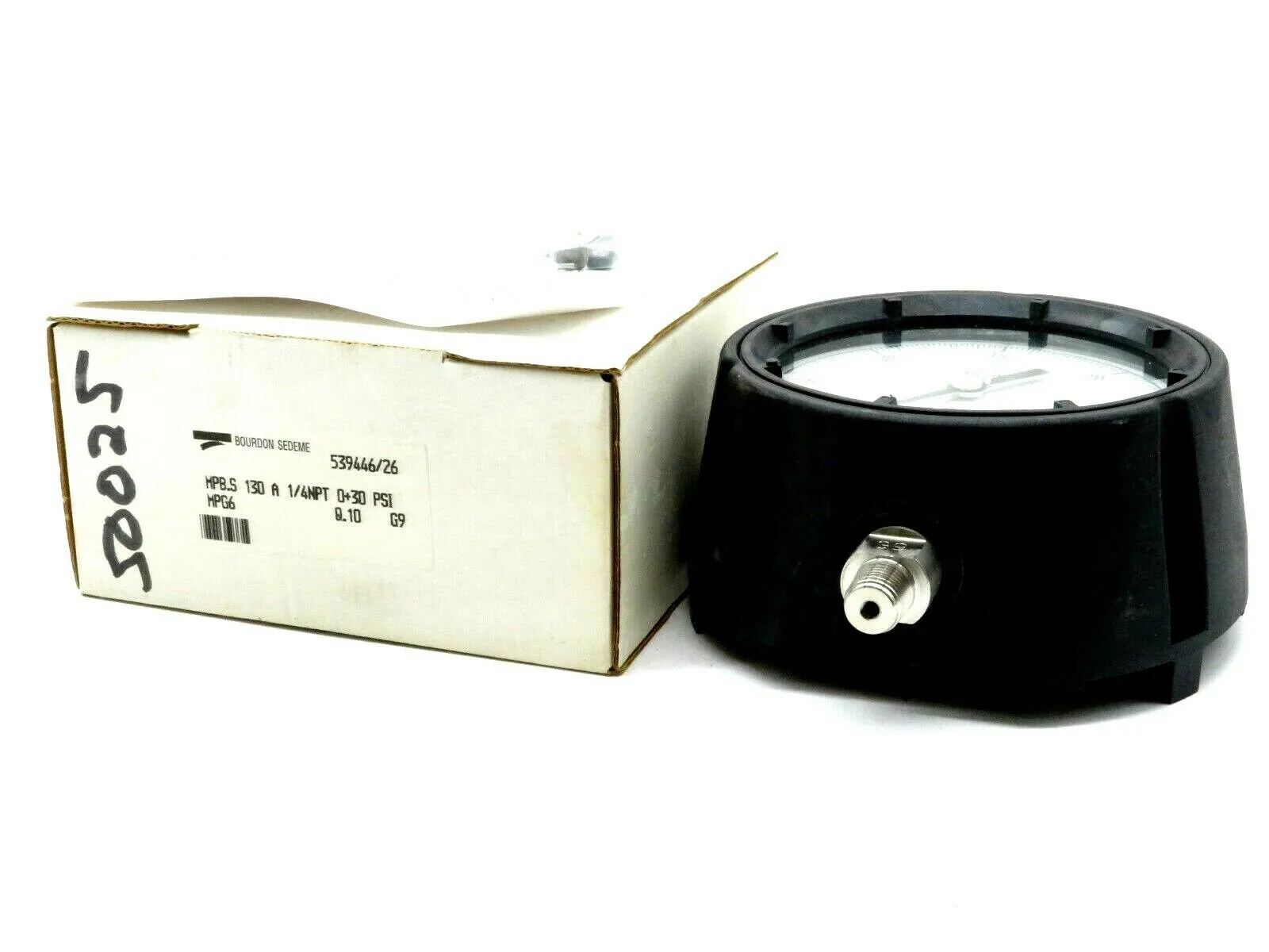NEW BOURDON SEDEME MPB.S-130 GAUGE 1/4NPT 0+30PSI MPBS130