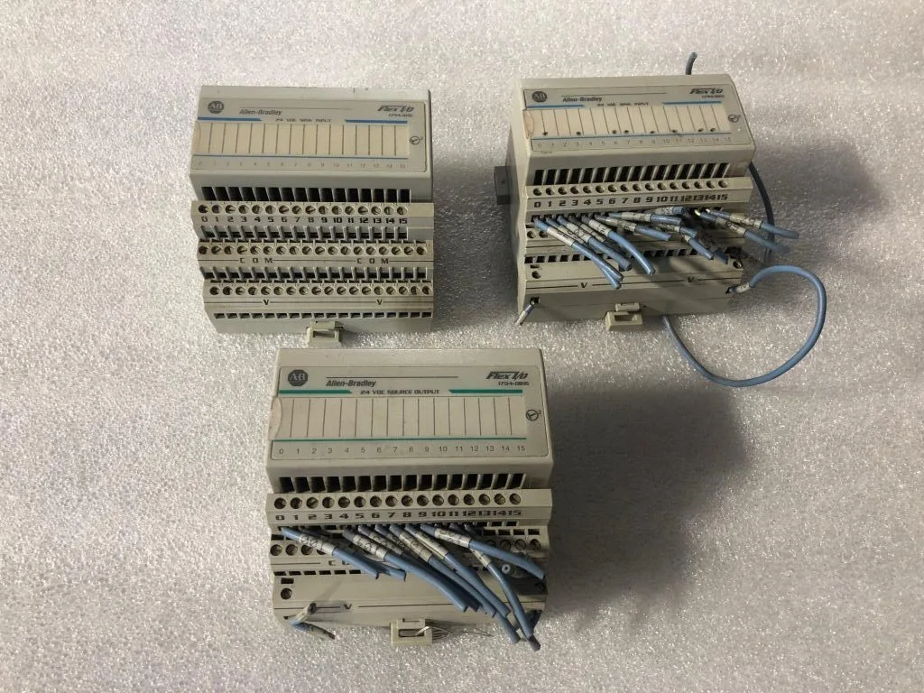 Allen-Bradley 1794 Flex I/O Modules 2 1794-IB16 & 1 1794-OB16 (LOT OF 3)