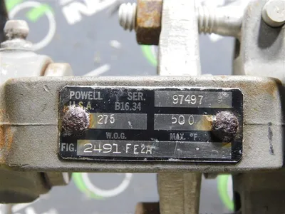 1" Powell 2491 Gate Valve 275 WOG 500°F Max. B16.34 Used