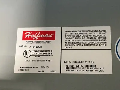 Used HOFFMAN A1412CH Electrical Boxes Ohio US | HGR 24 #1288702