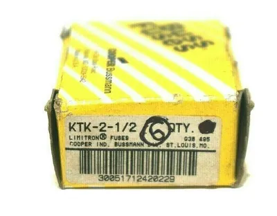 6 NEW BUSSMANN KTK-2-1/2 FUSES KTK212