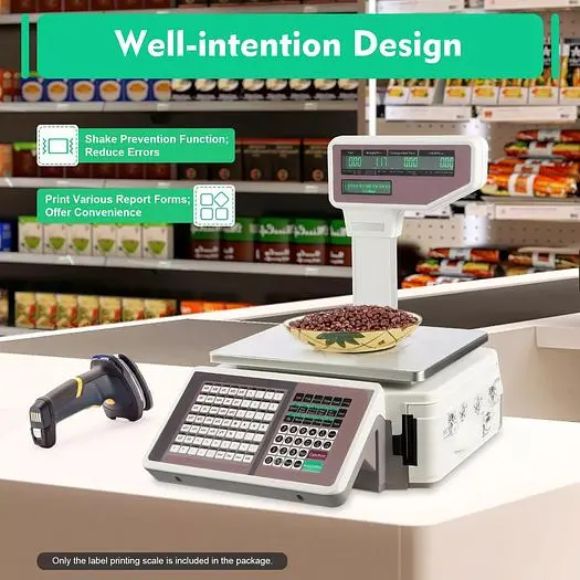 Digital Deli Meat Food Computing Retail Price Scale 66LBs Retail with TD printer