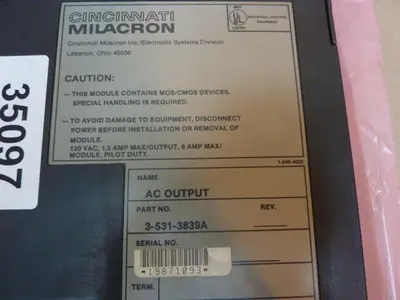 USED CINCINNATI MILACRON 3-531-3839A