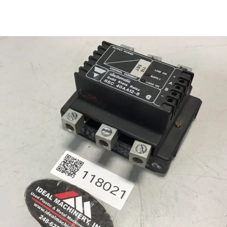 Used ELECTROMATIC RSC 40AA12-6 Relays & Switches Michigan US | Ideal Machinery #593298