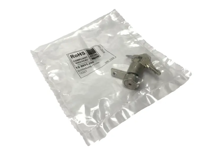 New | in-Stock RITTAL LOCK AND PUSHBUTTON INSERT FOR HANDLE SYSTEMS W/ 2 KEYS Relays & Switches | Maverick Industrial Sales #1104552