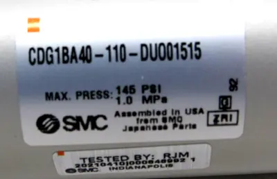 NEW SMC CDG1BA40-110-DUO01515 AIR CYLINDER CDG1BA40110DUO01515