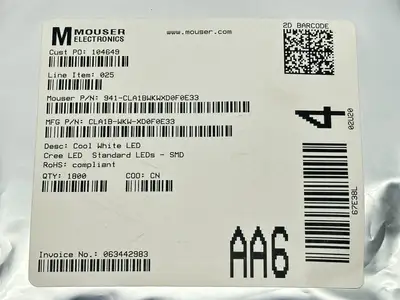 New | in-Stock Cree CLA1B-WKW-XD0F0E33 Light Sources / LED Michigan US | Maverick Industrial Sales #1464001