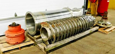 Bird 3900 (24 x 96) decanter centrifuge parts, 316L SS.