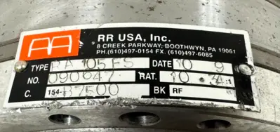 USED RR USA RA-105-FS GEAR REDUCER 090647 RAT. 10.34:1 RA105FS