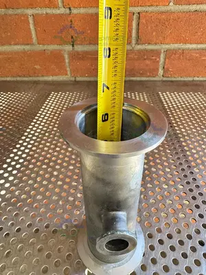 Used 3 WAY STAINLESS STEEL KF 50 TO KF 16/10 NIPPLE VACUUM FITTING Valves/Fittings California US | Equipment Lab #1317049