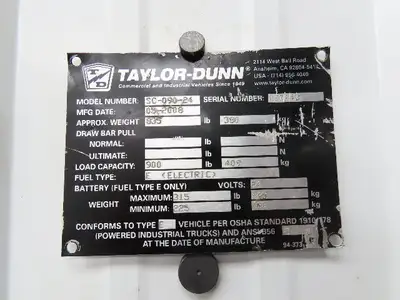 Taylor-Dunn SC-090-24 Stockchaser Instrument Control Panel With Wiring Harness