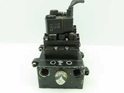 A239SS-120-A IR ARO Pneumatic Solenoid Air Control 2 Valve Manifold Block 3/8"