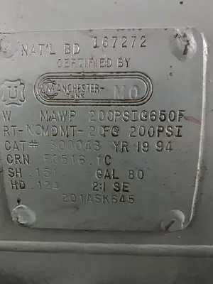 5915-540 Gardner Denver Air Compressor Two-Stage Compressor Pump (5HP) 80 Gal Horizontal Tank