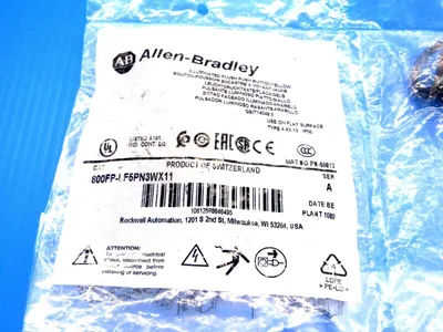 NEW ALLEN BRADLEY 800FP-LF5PN3WX11 YELLOW ILLUMINATED PUSH BUTTON