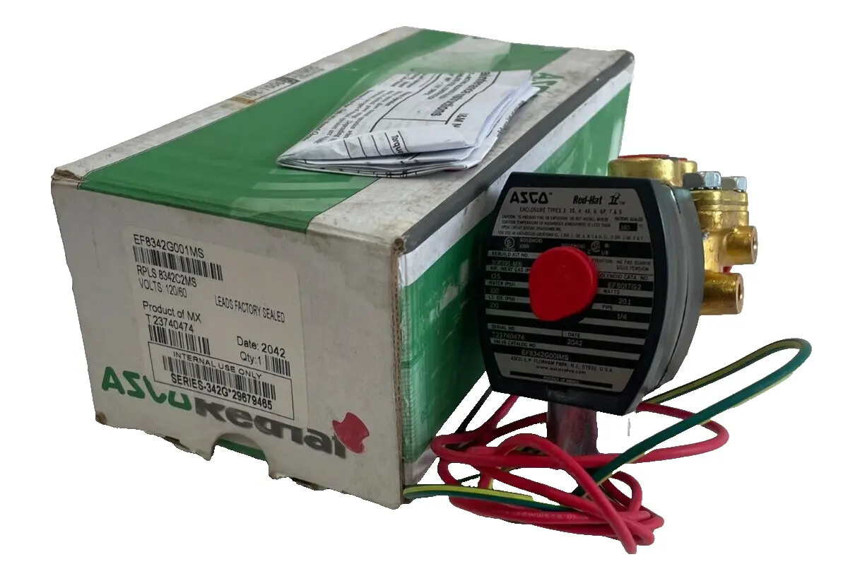 NEW ASCO EF8342G001MS SOLENOID VALVE 120/60