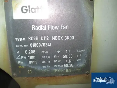 USED Glatt Glatt GPCG 5 Fluid Bed Dryer Granulator, S/S
