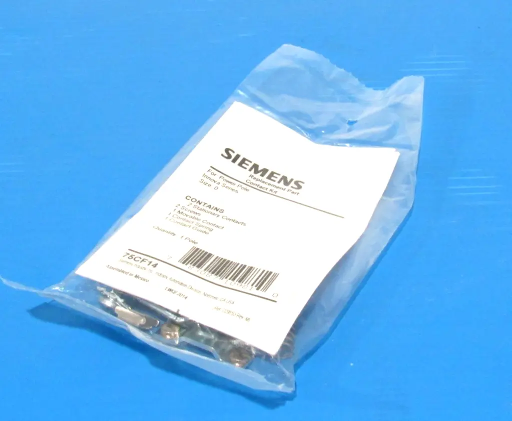 LOT OF 2 NEW SIEMENS 75CF14 CONTACT KIT 1 POLE SIZE 0