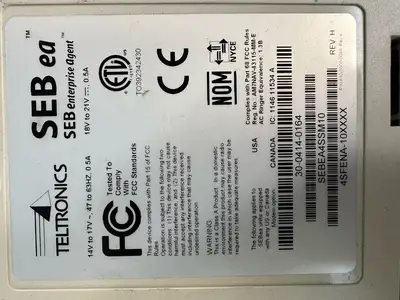 Teltronics SEBEA4SSM10 REV .H Teltronics SEB Enterprise Agent (5.5.4)