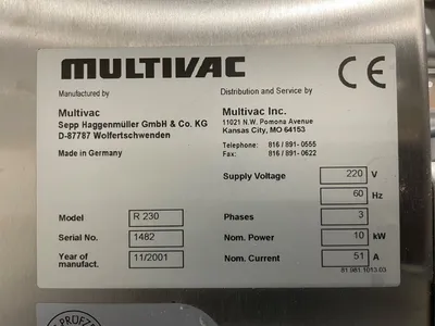 USED 2001 MULTIVAC R 230