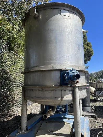 Tank, 800 Gallon, 316 Stainless Steel 5' X 6', Hot Break, Coil, #S691360