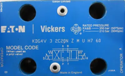 NEW VICKERS KDG4V-3-2C20N-Z-M-U-H7-60 HYDRAULIC VALVE KDG4V32C20NZMUH760