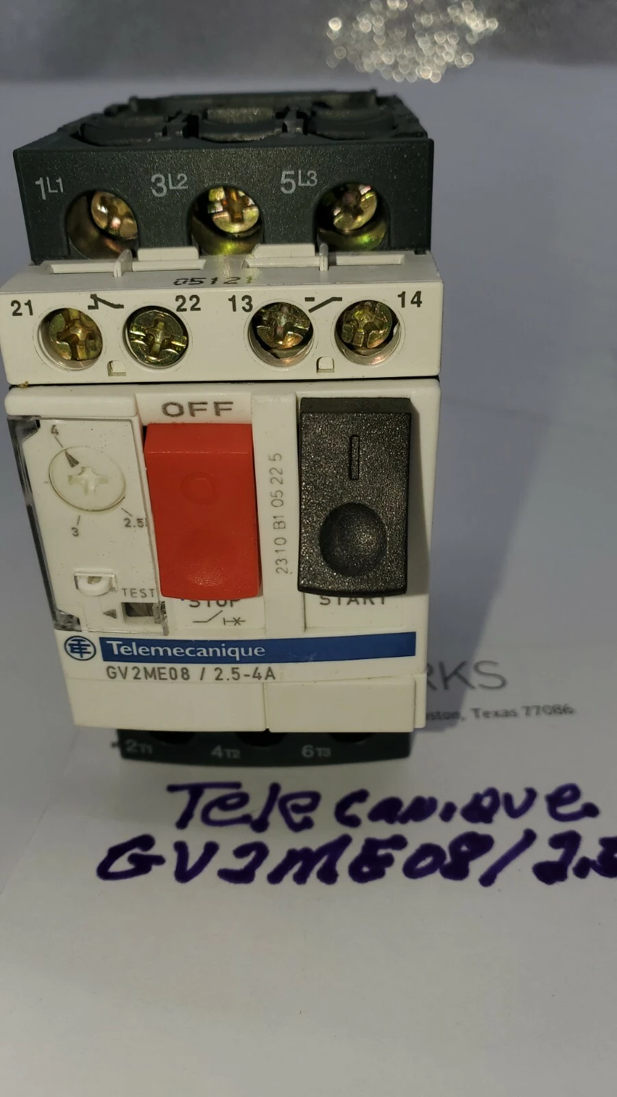 USED Telemecanique GV2ME08/2.5-4A thermal magnetic circuit breaker