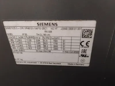 Siemens 1PH8131-1AF10-2BC1 Servo Motors | ESS Industrial Equipment Sales (7)